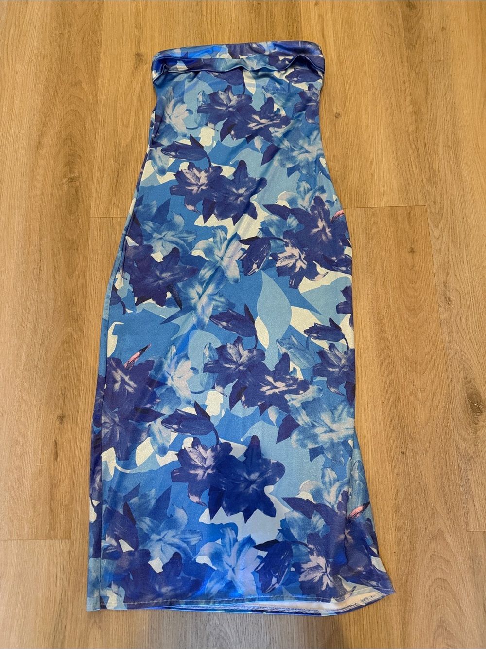Silk Floral Open Back Dress